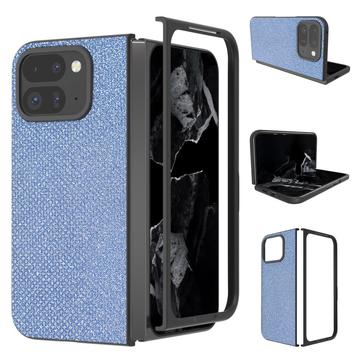 Google Pixel 9 Pro Fold Rhinestone Tekstur Hybrid Cover - Blå