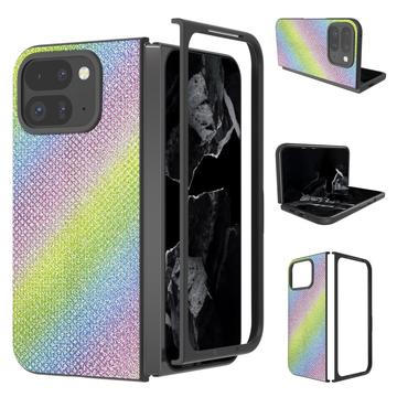 Google Pixel 9 Pro Fold Rhinestone Tekstur Hybrid Cover - Farverig