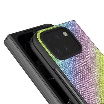 Google Pixel 9 Pro Fold Rhinestone Tekstur Hybrid Cover - Farverig