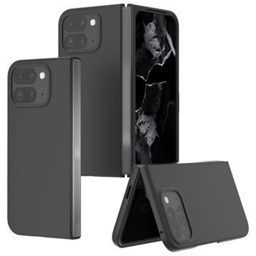 Google Pixel 9 Pro Fold Gummibelagt Plastik Cover - Sort