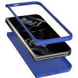 Google Pixel 9 Pro Fold Gummibelagt Plastik Cover - Blå