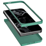 Google Pixel 9 Pro Fold Gummibelagt Plastik Cover - Grøn