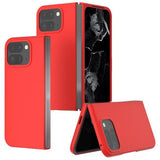 Google Pixel 9 Pro Fold Gummibelagt Plastik Cover - Rød