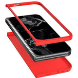 Google Pixel 9 Pro Fold Gummibelagt Plastik Cover - Rød