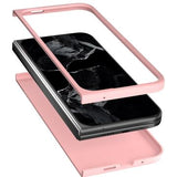 Google Pixel 9 Pro Fold Gummibelagt Plastik Cover - Pink