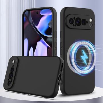 Google Pixel 9 Pro Liquid Silikone Cover - MagSafe Kompatibel - Sort