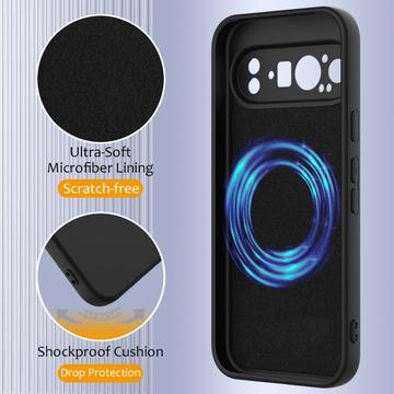 Google Pixel 9 Pro Liquid Silikone Cover - MagSafe Kompatibel - Sort