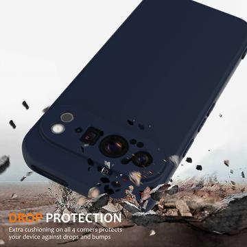Google Pixel 9 Pro Liquid Silikone Cover - MagSafe Kompatibel - Mørkeblå
