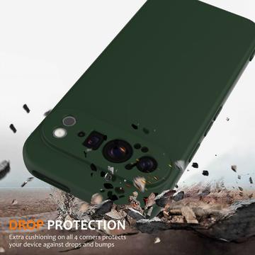 Google Pixel 9 Pro Liquid Silikone Cover - MagSafe Kompatibel - Mørkegrøn