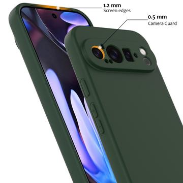 Google Pixel 9 Pro Liquid Silikone Cover - MagSafe Kompatibel - Mørkegrøn