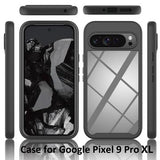 Google Pixel 9 Pro XL 360 Beskyttelse Cover - Sort / Klar