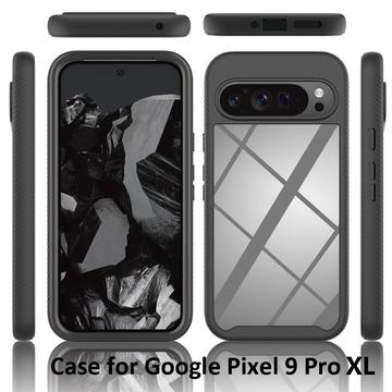 Google Pixel 9 Pro XL 360 Beskyttelse Cover - Sort / Klar