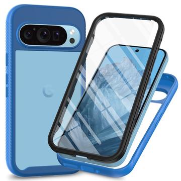 Google Pixel 9 Pro XL 360 Beskyttelse Cover - Blå / Klar