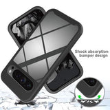 Google Pixel 9 Pro XL 360 Beskyttelse Cover - Rød / Klar