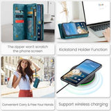 Google Pixel 9 Pro XL Caseme 008 2-i-1 Multifunktionel Pung - Blå
