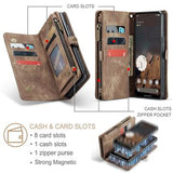 Google Pixel 9 Pro XL Caseme 008 2-i-1 Multifunktionel Pung - Brun