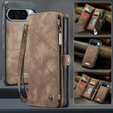 Google Pixel 9 Pro XL Caseme 008 2-i-1 Multifunktionel Pung - Brun