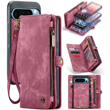 Google Pixel 9 Pro XL Caseme 008 2-i-1 Multifunktionel Pung - Rød
