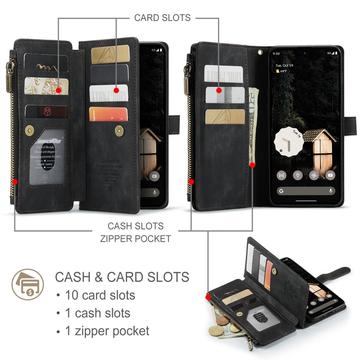 Google Pixel 9 Pro XL Caseme C30 Multifunktionel Pung - Sort