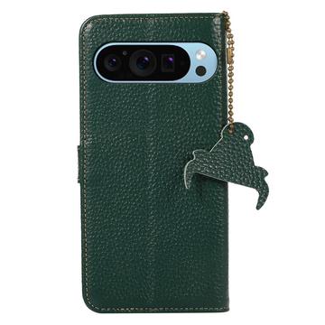 Google Pixel 9/9 Pro Læderpung med RFID - Grøn