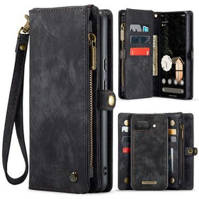 Google Pixel 9a Caseme 008 2-i-1 Multifunktionel Pung - Sort