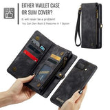 Google Pixel 9a Caseme 008 2-i-1 Multifunktionel Pung - Sort