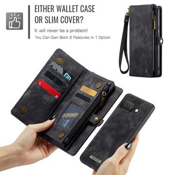 Google Pixel 9a Caseme 008 2-i-1 Multifunktionel Pung - Sort