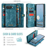Google Pixel 9a Caseme 008 2-i-1 Multifunktionel Pung - Blå