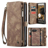 Google Pixel 9a Caseme 008 2-i-1 Multifunktionel Pung - Brun