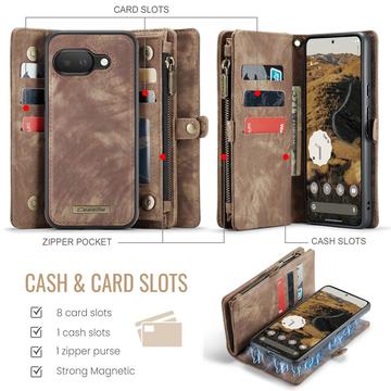 Google Pixel 9a Caseme 008 2-i-1 Multifunktionel Pung - Brun
