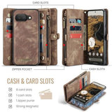 Google Pixel 9a Caseme 008 2-i-1 Multifunktionel Pung - Brun