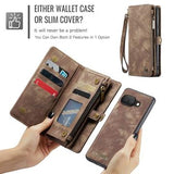 Google Pixel 9a Caseme 008 2-i-1 Multifunktionel Pung - Brun