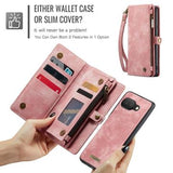 Google Pixel 9a Caseme 008 2-i-1 Multifunktionel Pung - Pink