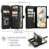 Google Pixel 9a Caseme C30 Multifunktionel Pung - Sort