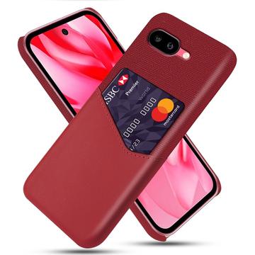 Google Pixel 9a KSQ Cover med Kortholder - Rød
