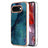 Google Pixel 9a Marmormønster Galvaniseret IMD TPU Cover - Grøn