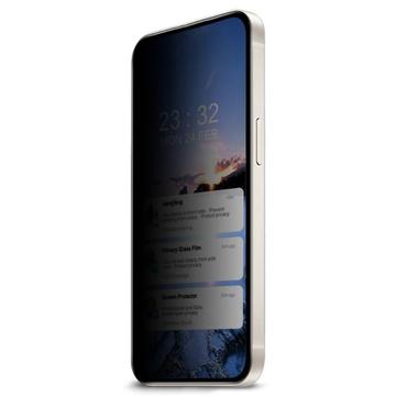 Google Pixel 9a Privacy Full Cover Skærmbeskyttelse Hærdet Glas - Sort Kant