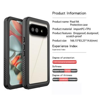 Google Pixel 9a Redpepper FS IP68 Vandtæt Cover - Sort