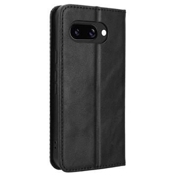 Google Pixel 9a Retro Pung Taske med Magnetisk Lukning - Sort