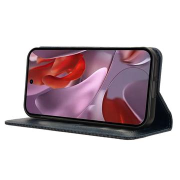 Google Pixel 9a Retro Pung Taske med Magnetisk Lukning - Blå