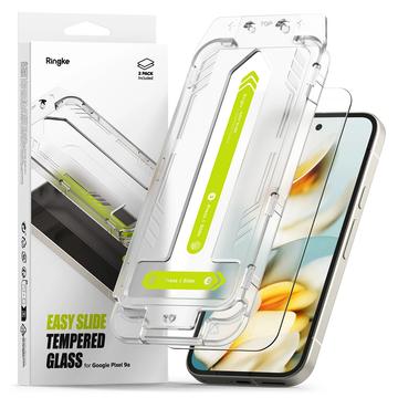 Google Pixel 9a Ringke Easy Slide Skærmbeskyttelse Hærdet Glas - 2 stk.