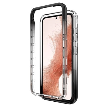 Samsung Galaxy S23 5G Gradient Series Hybrid Cover - Sort / Gennemsigtig