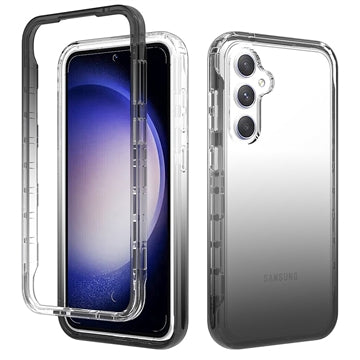 Samsung Galaxy S23 FE Gradient Series Hybrid Cover - Sort / Gennemsigtig