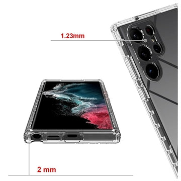 Samsung Galaxy S23 Ultra 5G Gradient Series Hybrid Cover - Gennemsigtig