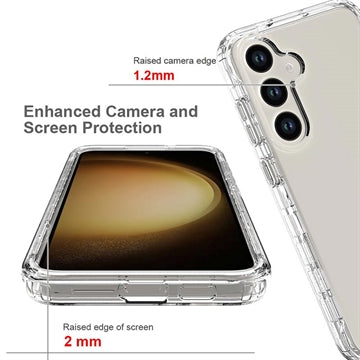 Samsung Galaxy S24 Gradient Series Hybrid Cover - Blå / Gennemsigtig