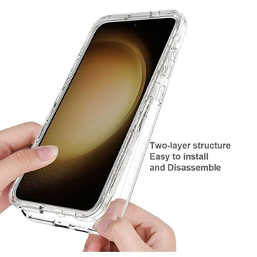 Samsung Galaxy S24 Gradient Series Hybrid Cover - Blå / Gennemsigtig