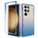 Samsung Galaxy S24 Ultra Gradient Series Hybrid Cover - Blå / Gennemsigtig