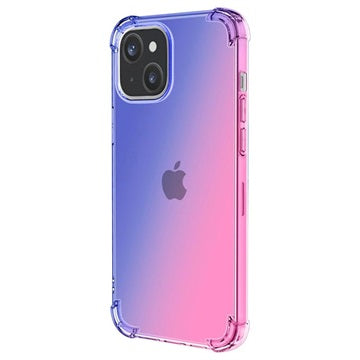 Gradient Stødtæt iPhone 14 Plus TPU Cover - Blå / Pink