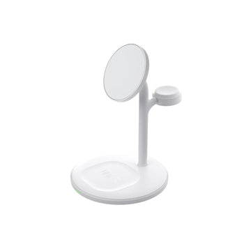 Green Cell MagScape 3-i-1 MagSafe Trådløs ladestander - iPhone, Apple Watch, AirPods - Hvid