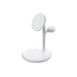 Green Cell MagScape 3-i-1 MagSafe Trådløs ladestander - iPhone, Apple Watch, AirPods - Hvid